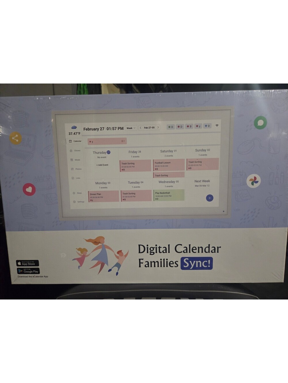 TABWEE P15 Digital Calendar 15.6in Electronic calendar&Chore Chart Touchscreen